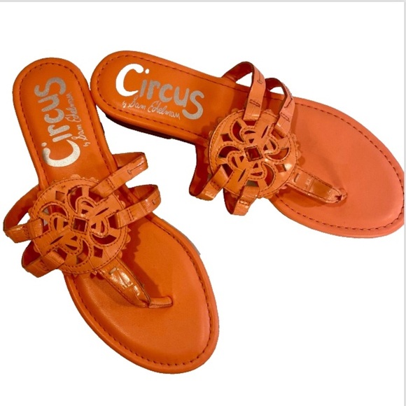 Sam Edelman Circus Canyon Flip Flop Sandals Melon Orange Women’s Size 8.5 - Picture 1 of 4